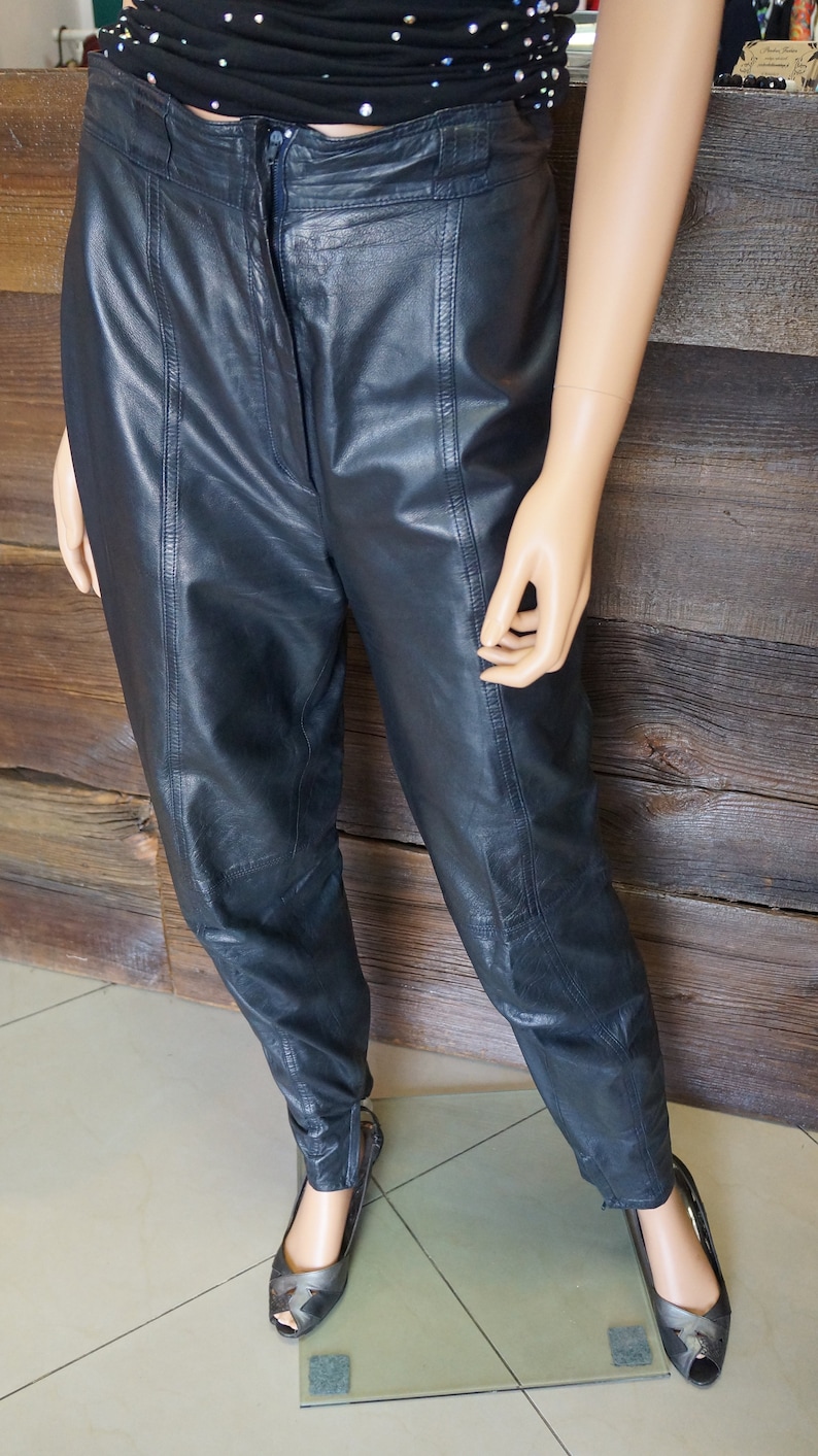 Gianni Versace leather pants,versace trousers,1980 gift for her vintage,leather trousers Versace Couture