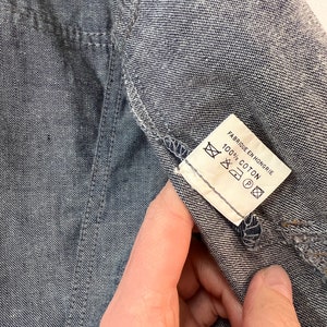 Jean Paul Gaultier denim vest, vintage JPG jeans vest blouse crop top Gaultier, medium large size image 5