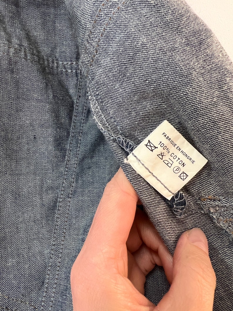 Jean Paul Gaultier denim vest, vintage JPG jeans vest blouse crop top Gaultier, medium large size image 5