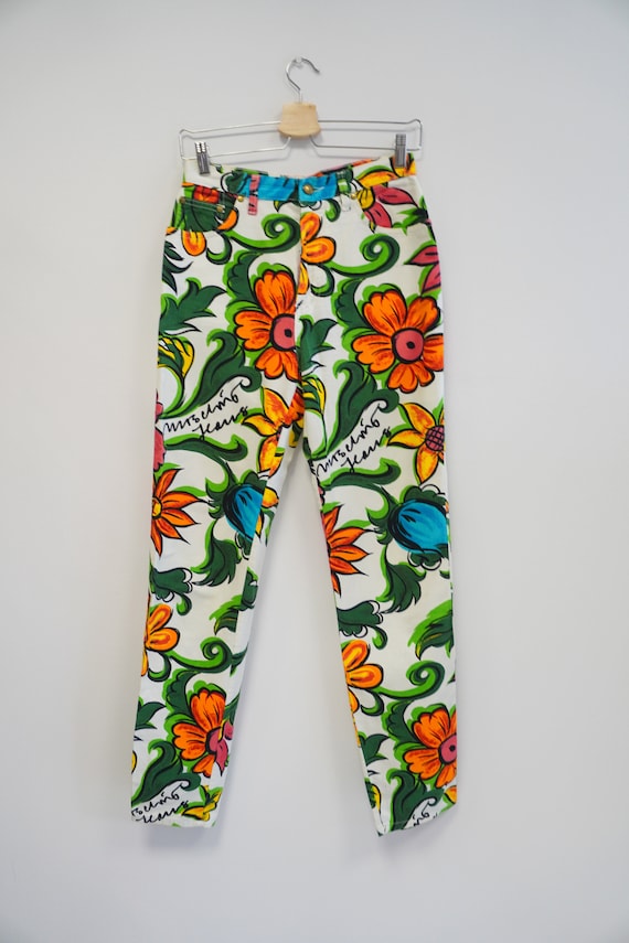 パンツ Moschino FW24 Printed silk pant (A03065455 1139) Moschino - Printed silk pants Burgundy - The Corner
