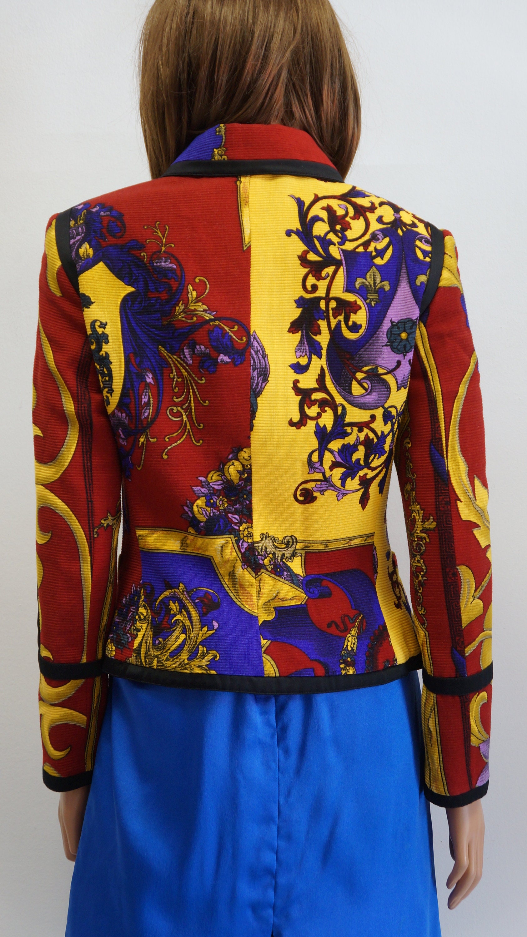 Versus Gianni Versace Jacket, Wool Baroque Print Versace