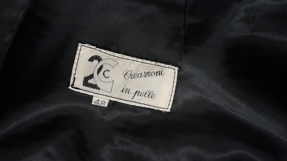leather vintage skirt, black real leather suede, … - image 8