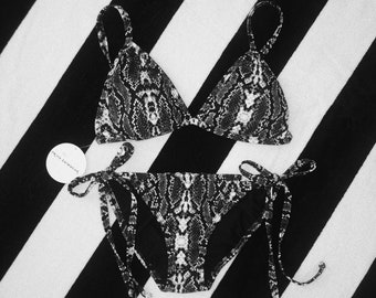 snakeskin bikini set