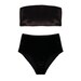 Black Velvet Bandeau and Highwaisted Bottoms