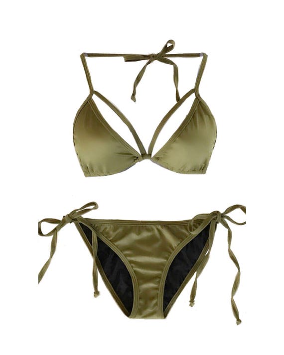 olive green swim