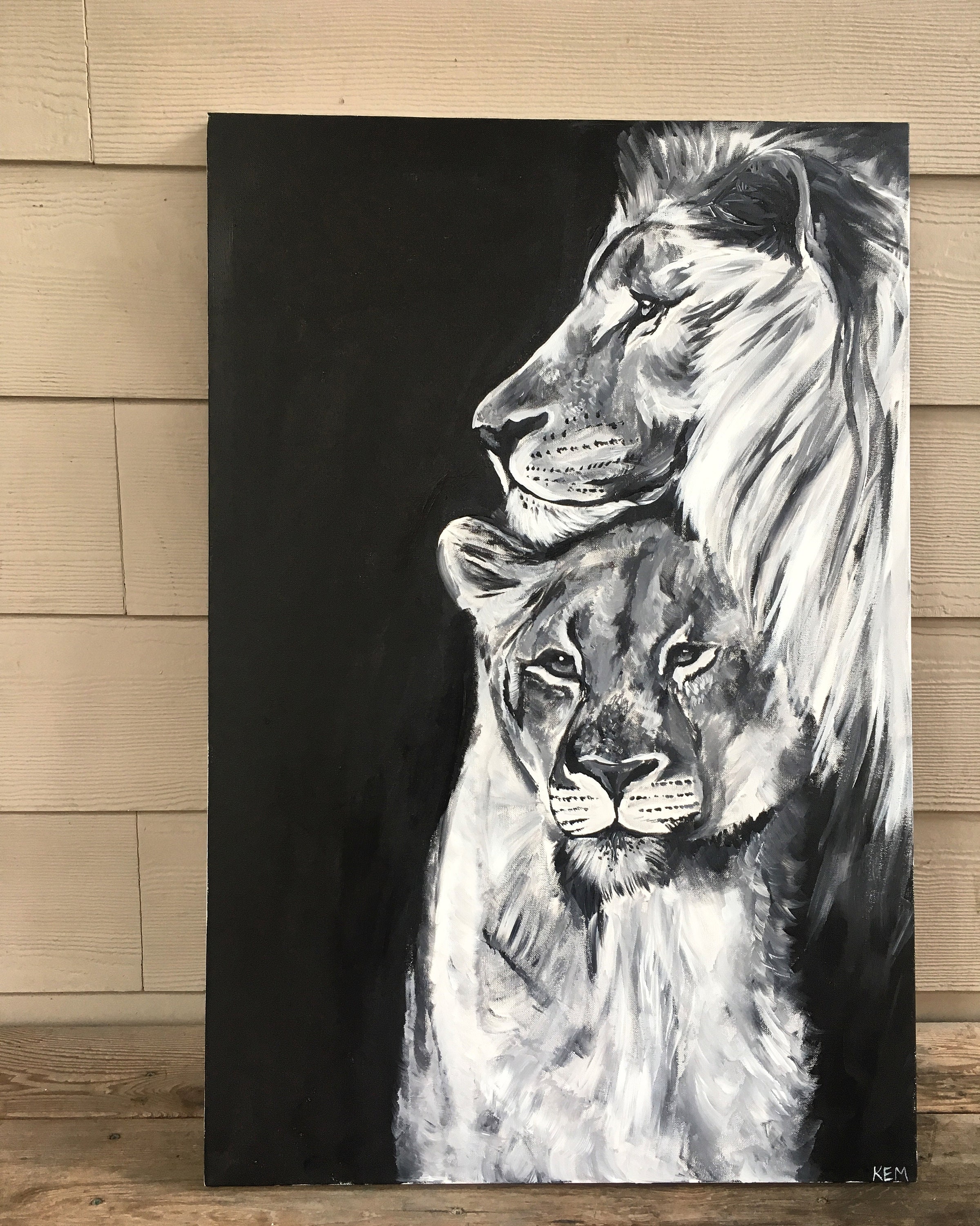 Lion Painting King And Queen Lion Art Lions Acrylic Painting