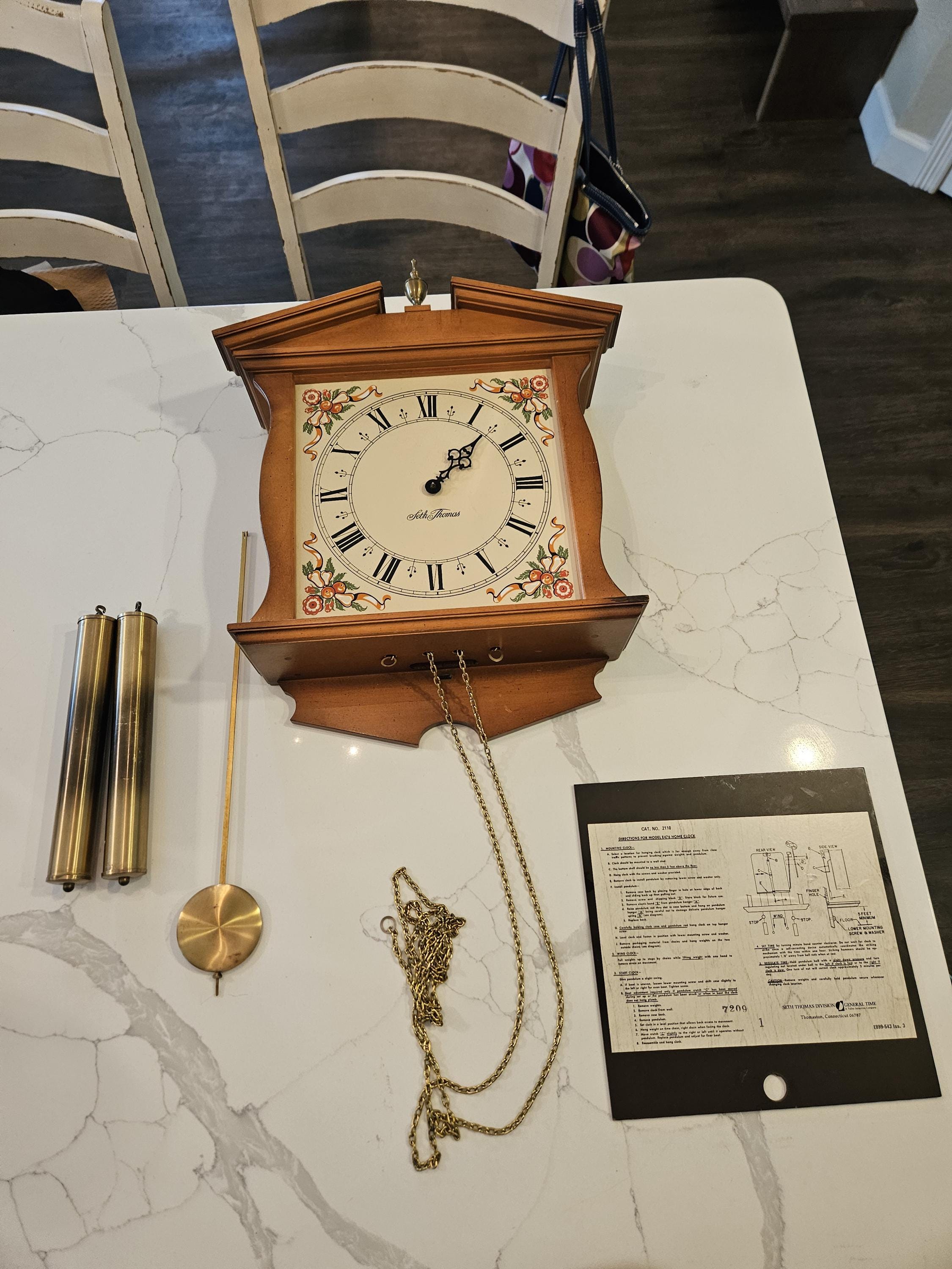 Seth Thomas Clock With Pendulum - Etsy