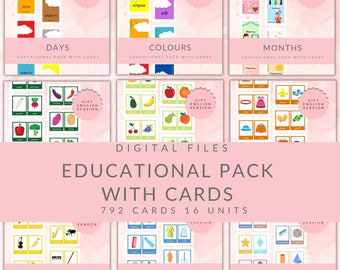 Tarjetas de griego: Paquete de aprendizaje preescolar (Descarga digital)