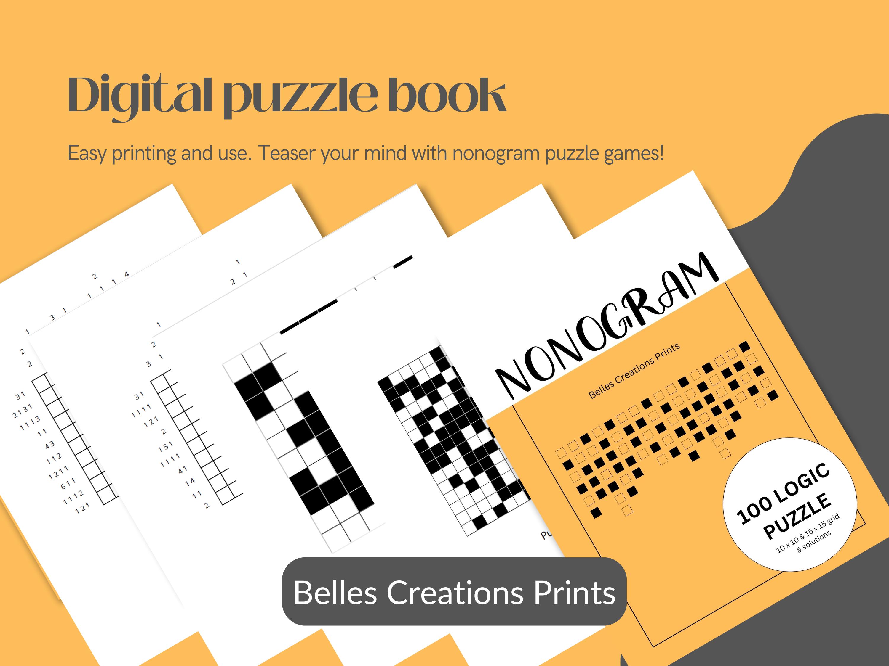 Nonogram Puzzles: 100 Medium Logic Games (PDF Pattern) - Etsy