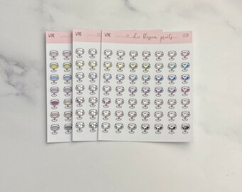 Foiled Wine Icon, Foiled Essentials, Planner Stickers, TN, Recollections Planner, Happy Planner, C013