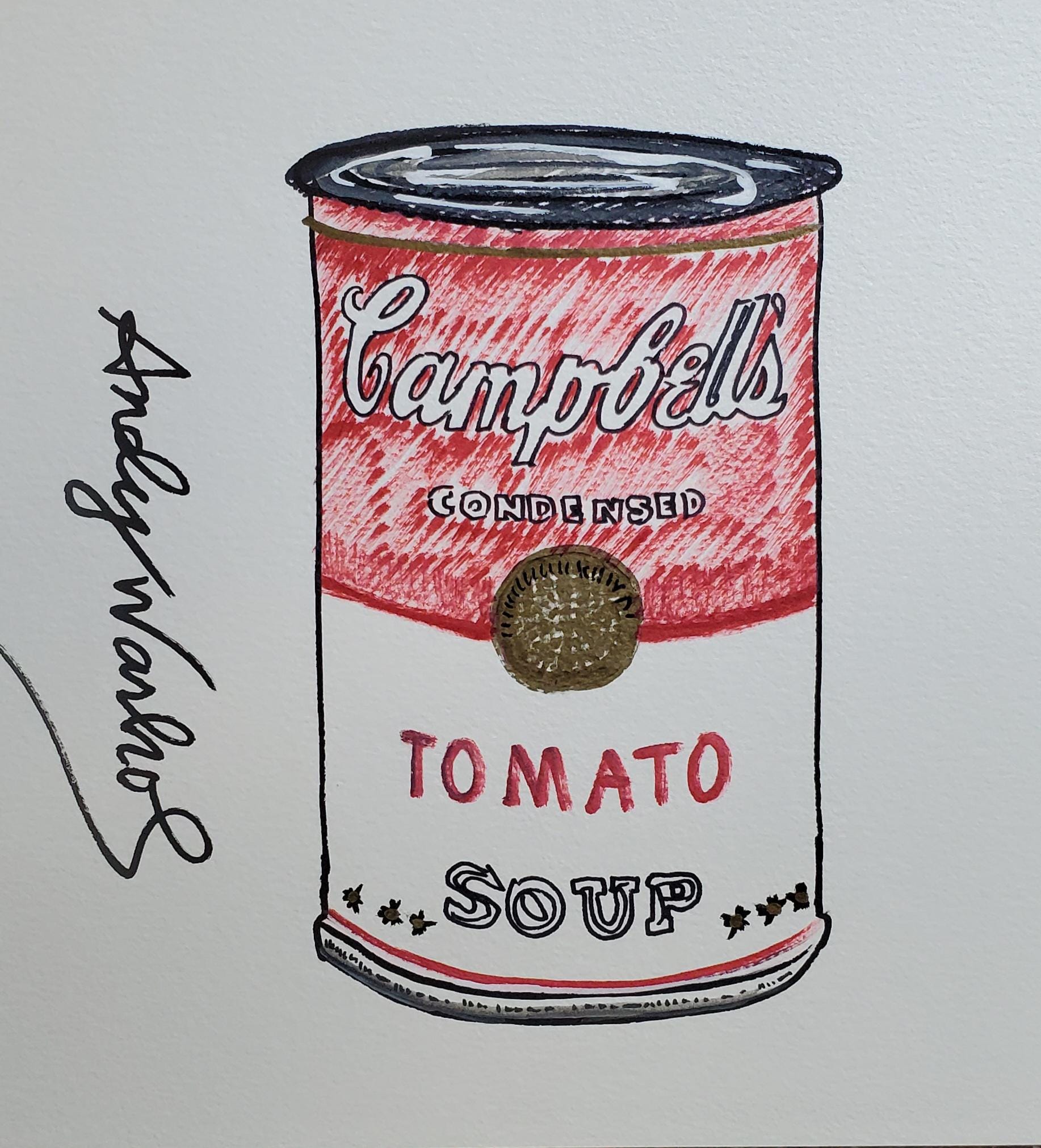 60’s Campbells キャンベルトマトスープ柄 ショートパンツ アート 60's Campbells キャンベルトマトスープ柄 ショートパンツ