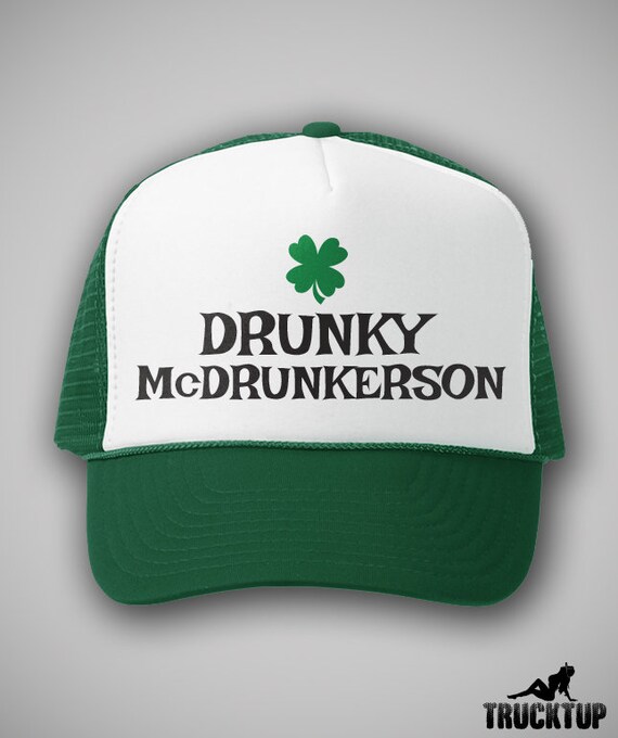 St Patricks Day Trucker Hat Drunky 