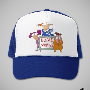 Cartoon Trucker Hats Home Movies TV Show Gifts for Nerds Nostalgic Gift 90s Retro Hat Vintage Truckers