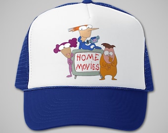 Cartoon Trucker Hats Home Movies TV Show Gifts for Nerds Nostalgic Gift 90s Retro Hat Vintage Truckers