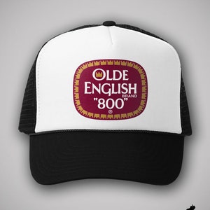 Olde English OE Vintage Style Trucker Hat Classic Cap Humor Snapback TShirt Truckers Retro Party Malt Liqour Beer Alcohol Drunk Drinking