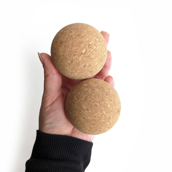 Cork Massage Balls, Eco yoga props, natural, sustainable & biodegradable myofascial massage balls. 100% cork.