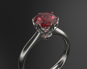 Ruby Engagement Ring White Gold Engagement Ring Ruby Ring Ruby Gold White Gold Ruby Ring