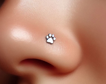 Paw print nose stud deals