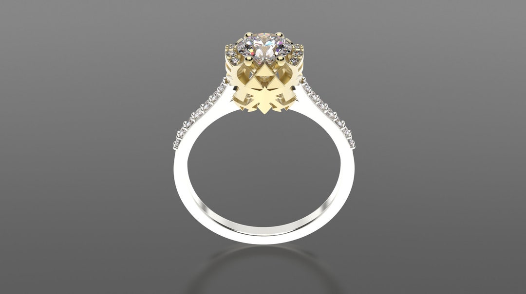 Zelda Engagement Ring Triforce Inspired Gold Engagement Ring - Etsy
