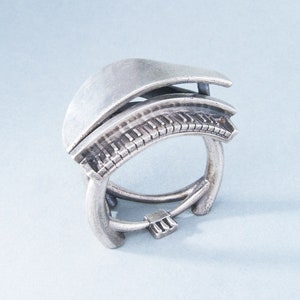 Anello pianoforte a coda in argento sterling