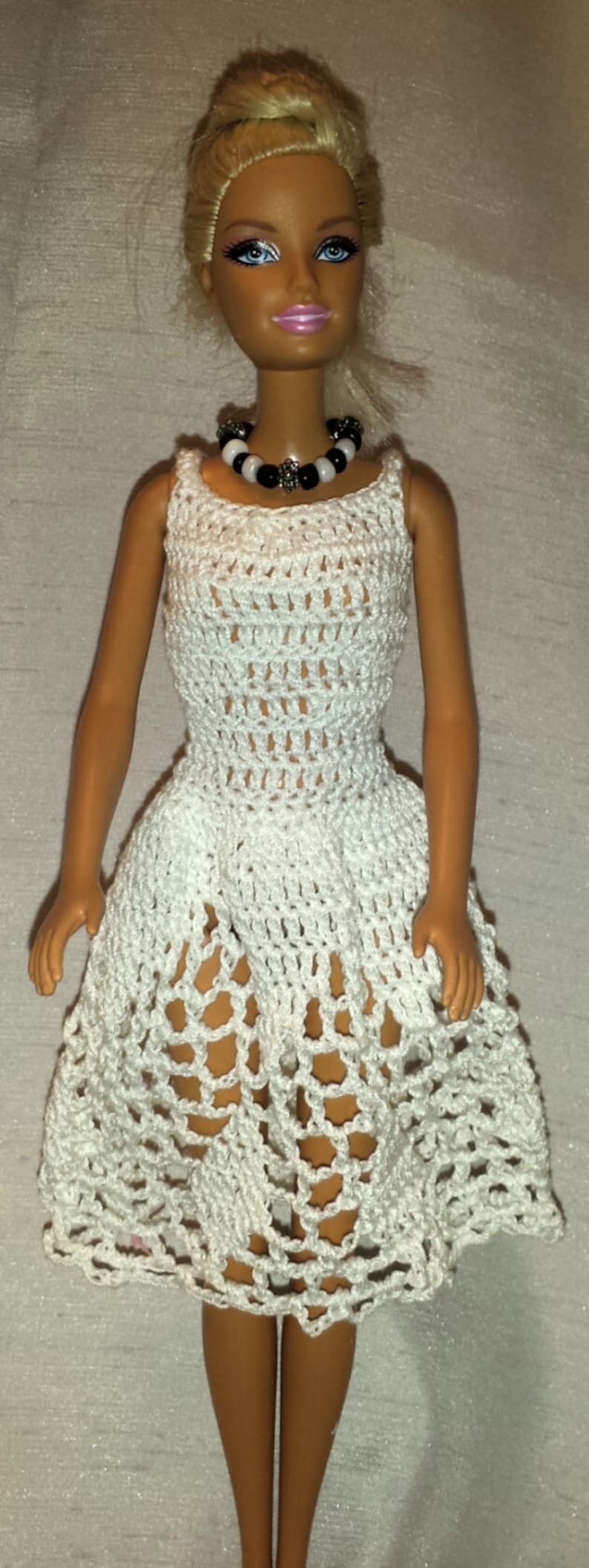 Crochet Barbie Dress Fashion Doll Crocheted Clothing | Etsy