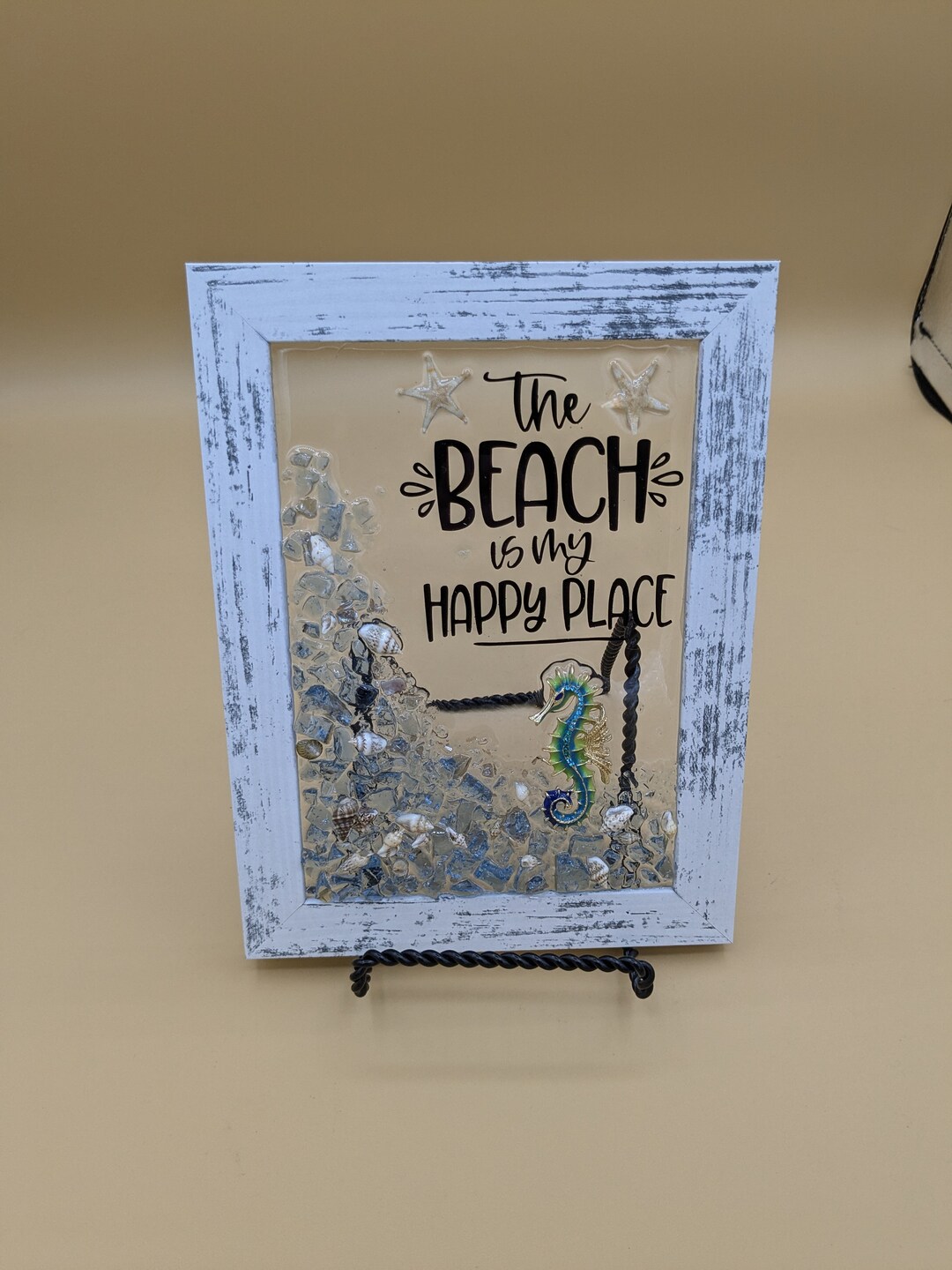 The Beach is My Happy Place Frame With Resin Etsy