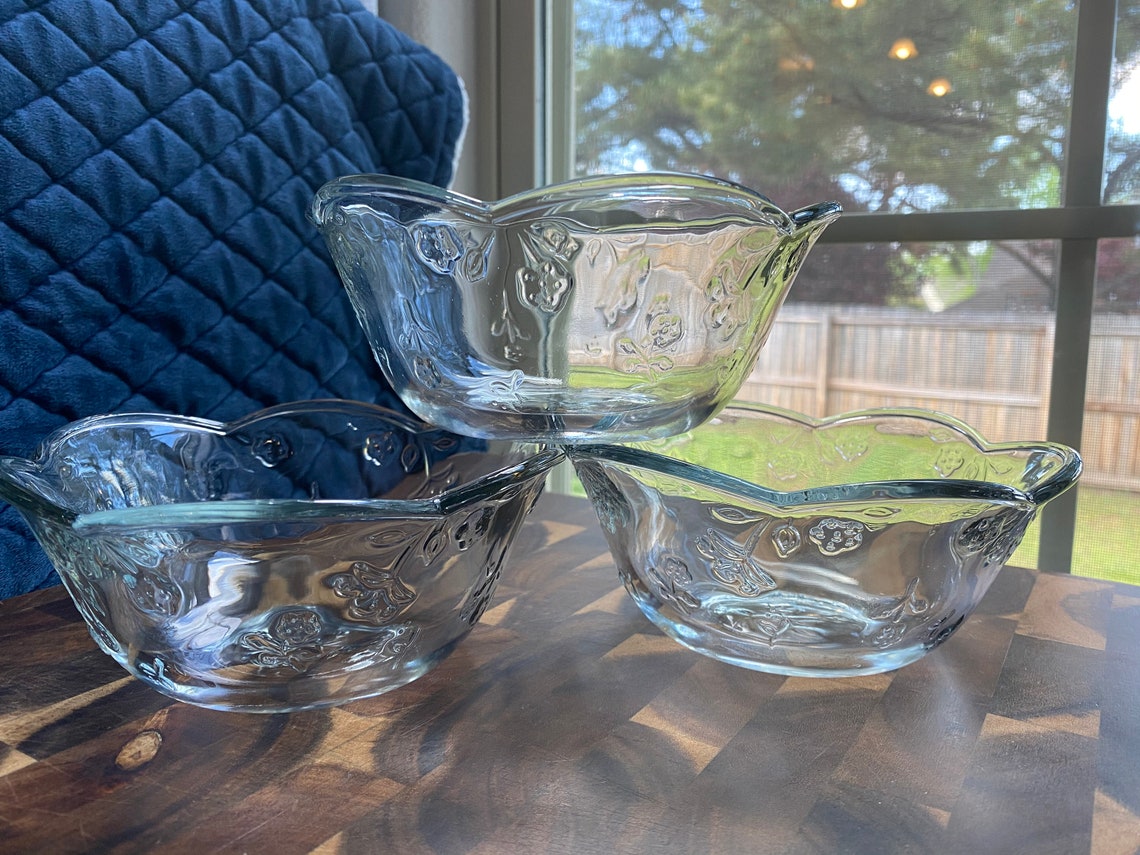 Set of 3 small vintage Anchor Hocking Savannah bowls with Etsy