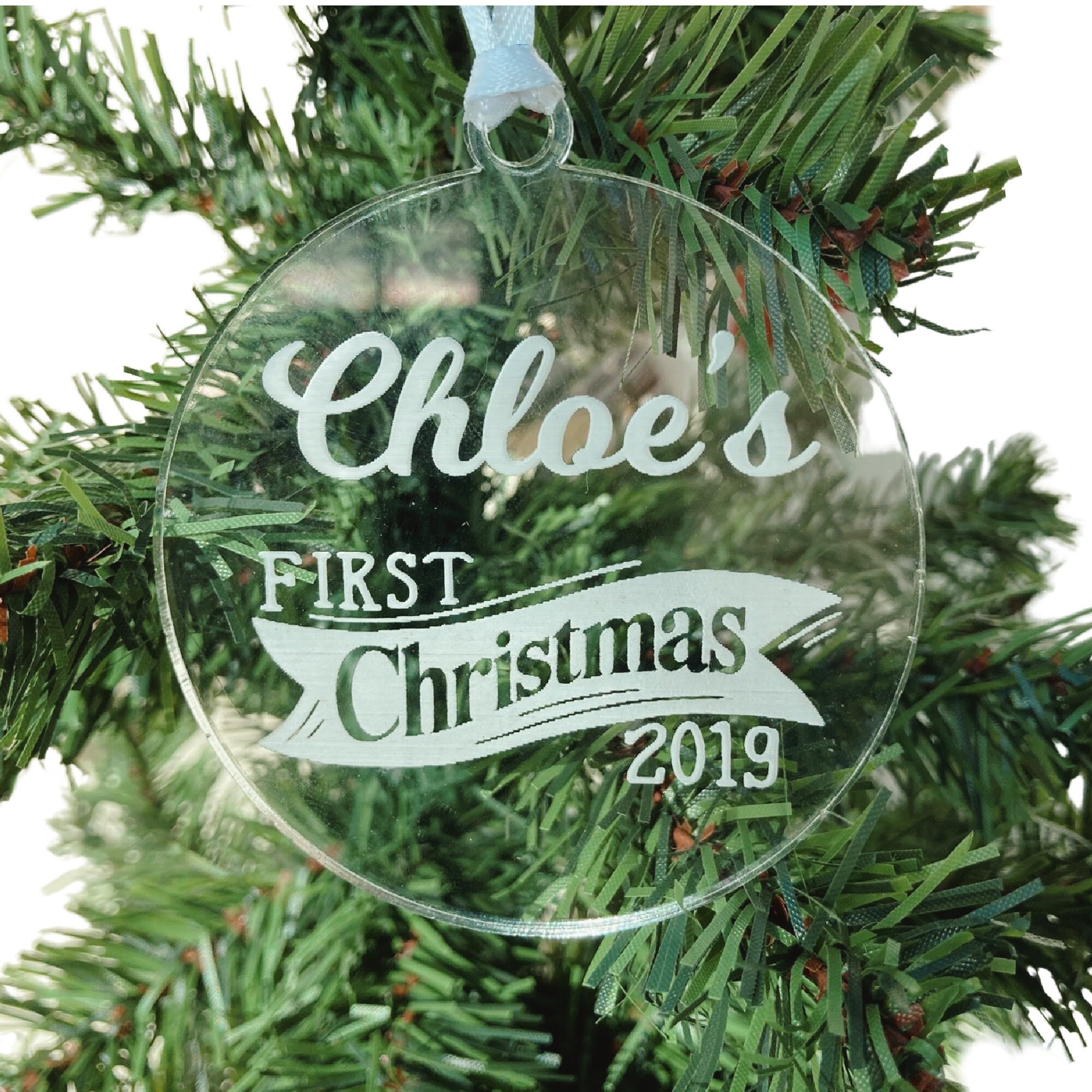 personalised bauble baby
