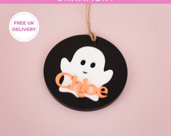 Halloween Ornaments | Personalised Halloween Decoration |  Ghost Halloween Decoration | Hanging decoration | Custom  Ornament | Ghost bauble