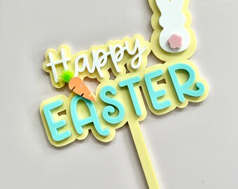 Easter Cake Decoration | Easter Cupcake Toppers | Easter Cake Topper | 1St Birthday Cake Topper | Bunny Topper | Easter Eggs | Happy Easter