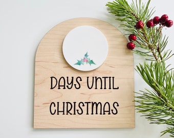 Weihnachtsmann-Countdown | Weihnachtszeit | Gravierte Weihnachts-Countdown | Laser-Schnitt-Datei | Trocken abwischbar | Weihnachts-Countdown | Countdown-Zeichen