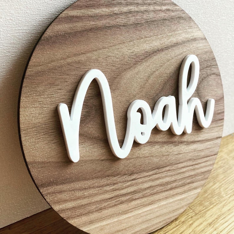 Personalised name sign custom name plaque wall art wooden Etsy
