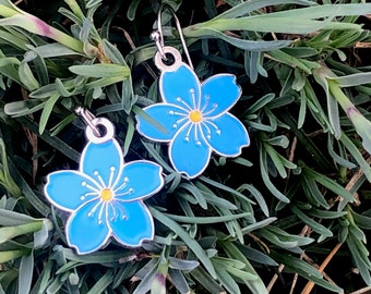 Forget-me-not Earrings - Symbol of True Love - Forget Me Not - Spring Flowers gift