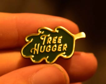 Tree Hugger Enamel Pin - Environment Lapel Jewelry