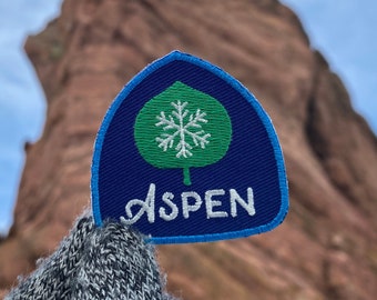 Mini Aspen and Snowflake Patch - Iron on Explorer Embroidered Badge