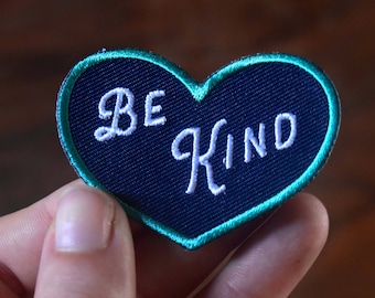 Mini Be Kind Patch - Mindfulness and Kindness Iron on Patches