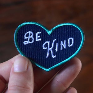 Mini Be Kind Patch - Mindfulness and Kindness Iron on Patches