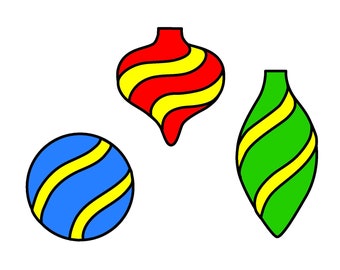 Spiral Holiday Ornaments Hobby License Beginner to Intermediate Stained Glass Pattern - Christmas Style - Digital PDF file - Easy Suncatcher