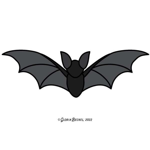 Bat Hobby License Beginner to Intermediate Stained Glass Pattern - Halloween vampire flying fruit crow - Digital PDF file - easy suncatcher
