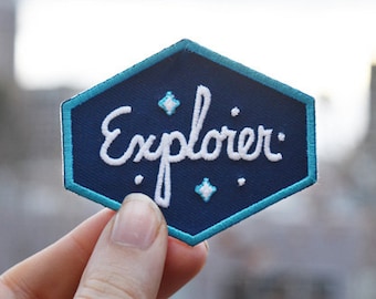 Explorer Patch - Glow in the dark Iron-on Outer Space Patches