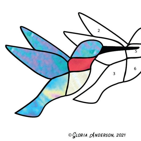 Stained Glass Hummingbird Pattern - Etsy Canada