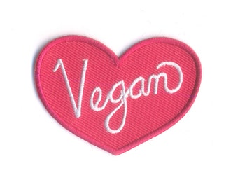 Mini Vegan Patch - Rouge et Blanc Animal's Rights Advocate Iron on Patch