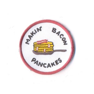 Mini Makin' Bacon pancakes iron on Patches