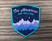 The Mountains are Calling Landscape Patch - Iron on Explorer Embroidered Badge
