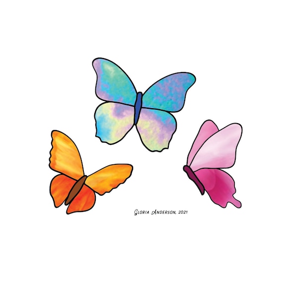 Stained Glass Butterfly Designs
