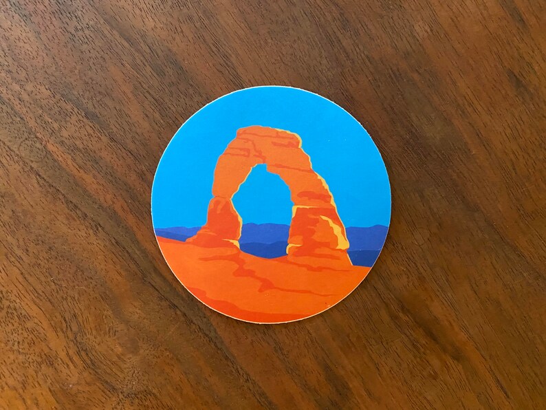 Arches Vinyl Sticker - Delicate Arch - National Park Sticker - Laptop ...