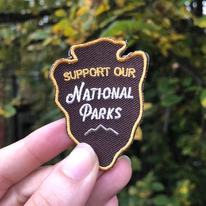 Mini Support Our National Parks - Iron on Explorer Embroidered Badge