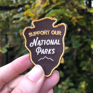 Mini Support Our National Parks - Iron on Explorer Embroidered Badge