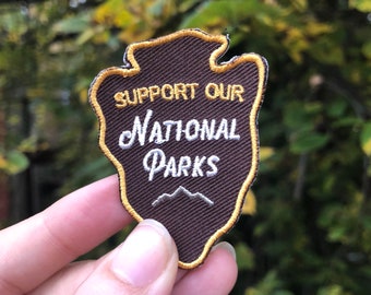 Mini Support Our National Parks - Iron on Explorer Embroidered Badge