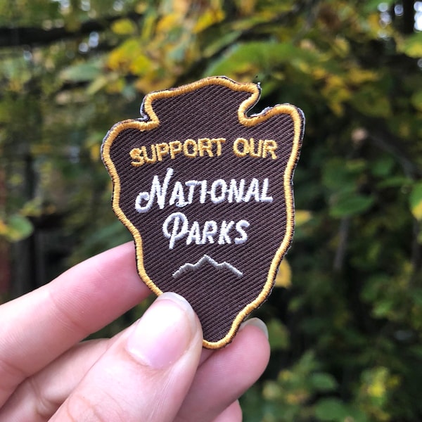 Mini Steun onze nationale parken - Opstrijkbare Explorer geborduurde badge